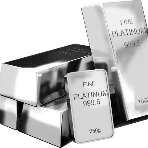 Platinbarren mit Feingehaltsangabe 999,5